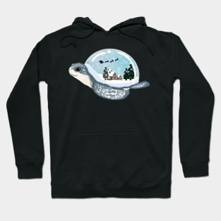 Turtle Snow Globe Winter Wonderland Hoodie